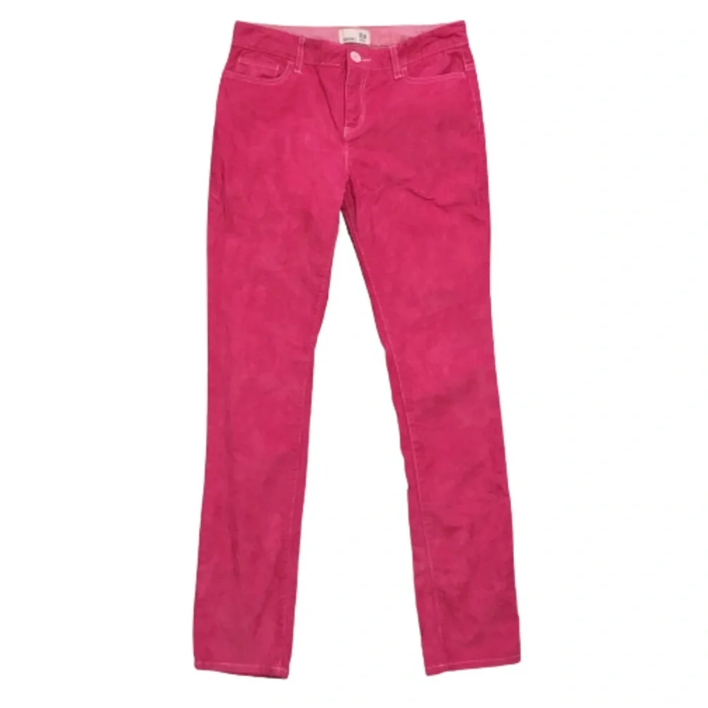 Old Navy Custom Hot Pink Dyed Tapered Leg Corduroy Adjustable Waist Pants 16